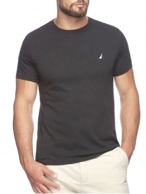 NAUTICA Ανδρικό μαύρο μπλουζάκι T-Shirt V17112 OTB True Black
