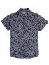 LOSAN Men's blue-white short sleeve shirt 211-3020AL