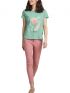 FRANSA Γυναικείο πράσινη κοντομάνικη μπλούζα T-Shirt 20610284-201119