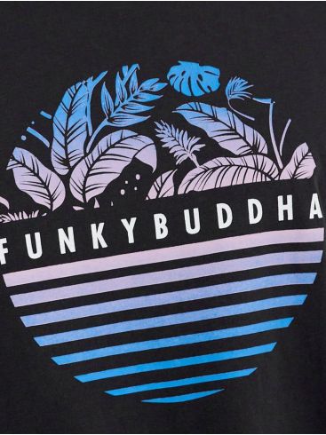 FUNKY BUDDHA Ανδρικό μπλέ T-Shirt FBM005-034-04 Cobalt