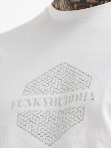 FUNKY BUDDHA Ανδρικό ανθρακί T-Shirt FBM005-055-04 ANTHRACITE