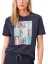 S.OLIVER Women's ecru T-Shirt, 3D print look 2110170-02D1