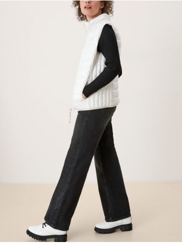 S.OLIVER Women's ecru sleeveless warm waist jacket 2109524.0200