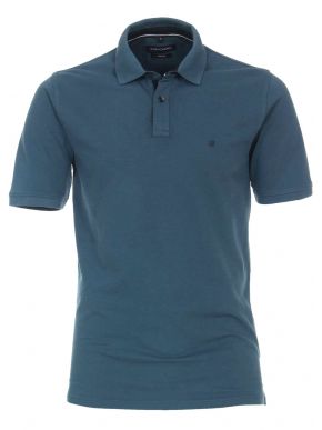 More about CASA MODA Men's blue short sleeve pique polo shirt. Up to 7XL