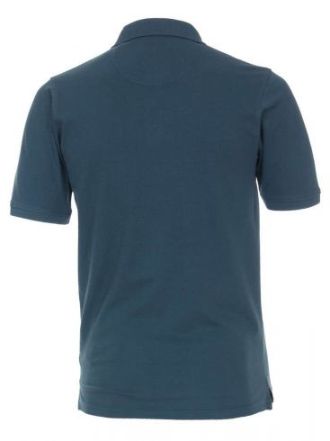 CASA MODA Men's blue short sleeve pique polo shirt. Up to 7XL