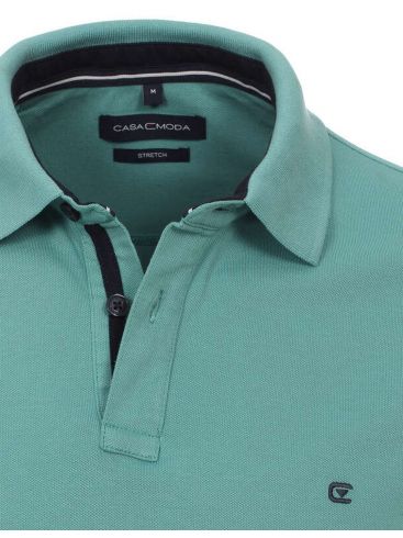 CASA MODA Men's turquoise short sleeve pique polo shirt. Up to 7XL