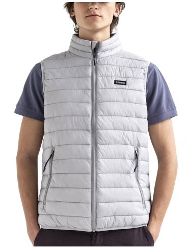 BASEHIT Men's sleeveless jacket 201.BM10.141 SILVER ICE