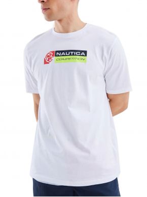 NAUTICA Competition Ανδρικό λευκό T-Shirt jersey N7F00575-908 WHITE