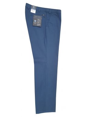 LUIGI MORINI Men's Italian blue classic trousers Agro 87, 39-4266 / 10
