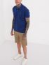 FUNKY BUDDHA Men's blue polo short sleeve pique shirt FBM005-001-11 COBALT.