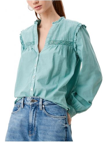 S.OLIVER Γυναικεία φλοράλ πουκαμίσα μπλούζα 2111797- 41A2 Soft Rose