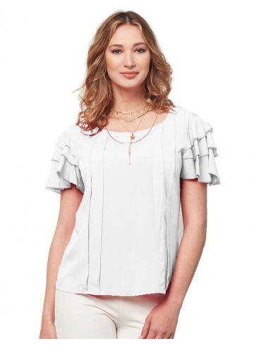 ANNA RAXEVSKY Women's fuchsia blouse. B21124 FUXIA.