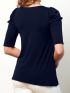 ANNA RAXEVSKY Women's blue short sleeve blouse B21110 BLUE