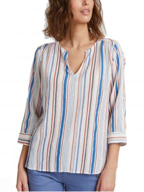 FRANSA Women's colorful striped blouse shirt 20610505-201189