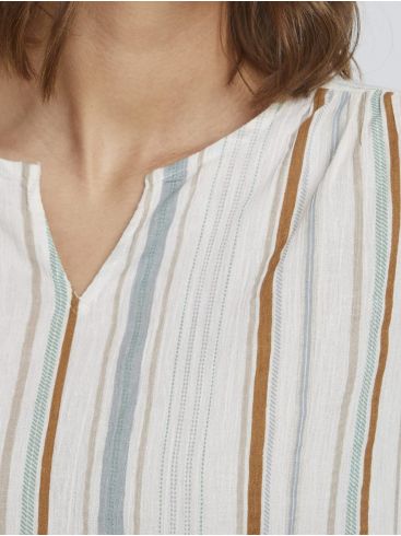 FRANSA Women's colorful striped blouse shirt 20610505-201189
