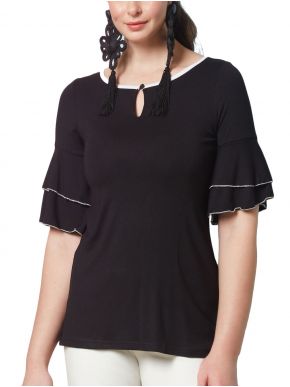 ANNA RAXEVSKY Women's black blouse B21131 BLACK