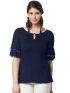 ANNA RAXEVSKY Women's blue blouse B21131 BLUE