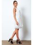 ANNA RAXEVSKY Γυναικεία μπλέ αμάνικο τζιν ελαστικό πουά φόρεμα DF21101