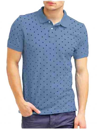 FORESTAL MAN Men's blue short-sleeved polo shirt 721-630