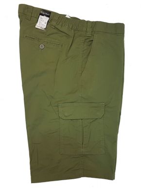 LUIGI MORINI Men's olive classic cargo shorts 38-4263 / 43