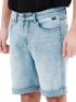 BASEHIT Men's light blue jeans elastic shorts 221.BM45.198 LIGHT BLUE