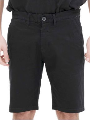 BASEHIT Men's black elastic tsinos shorts 221.BM46.92 Black
