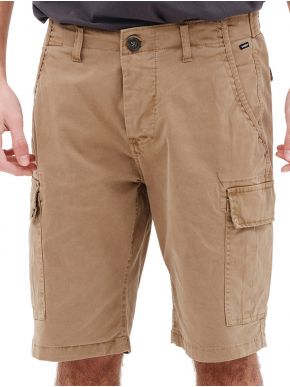 BASEHIT Men's beige elastic cargo shorts 221.BM47.97 D BEIGE