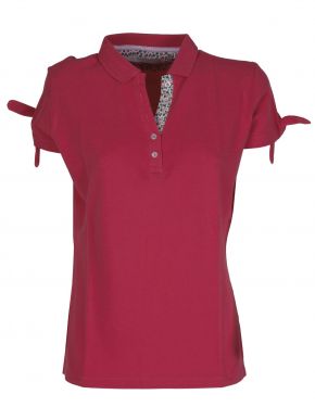 MARYLAND Women fuchsia short sleeve pique polo shirt M13038001 681