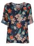 M MADE IN ITALY Women's floral short-sleeved t-shirt