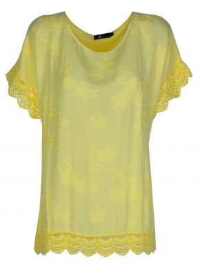 More about M MADE IN ITALY Γυναικείο κίτρινο κοντομάνικο μπλουζάκι 20/21259Q Yellow.