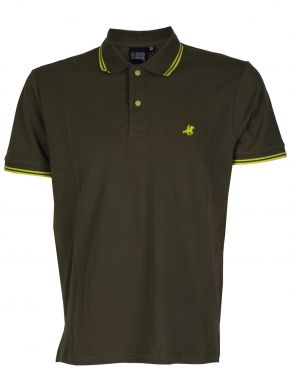 More about US GRAND POLO Men's olive short-sleeved pique polo shirt USP 062 Militare.
