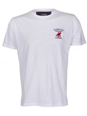 US GRAND Men's white short sleeve T-Shirt UST 307 Bianco.