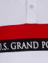 US GRAND POLO Ανδρικό μπλέ κοντομάνικο πικέ πόλο μπλουζάκι. UST 120 Jeans.