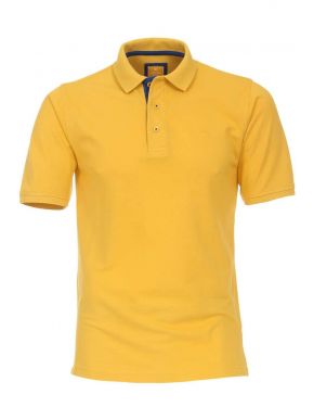 REDMOND Ανδρική κίτρινη κοντομάνικη πικέ πόλο μπλούζα