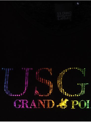 US GRAND POLO Γυναικεία μαύρη αμάνικη μπλούζα T-shirt