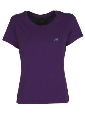 US GRAND POLO Women purple short-sleeved T-shirt USDT 425 Purple