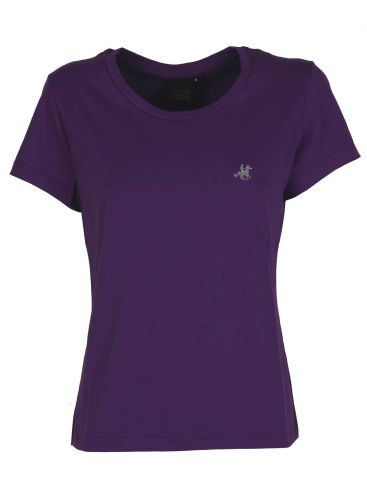 US GRAND POLO Γυναικεία μώβ κοντομάνικη μπλούζα T-shirt