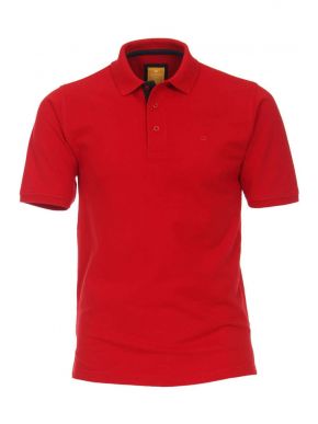REDMOND Men's red short sleeve pique polo shirt