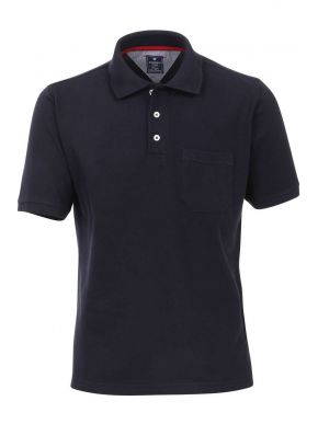 REDMOND Men's blue short sleeve pique polo shirt