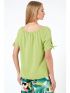 ANNA RAXEVSKY Women's turquoise  blouse B22116 TURQ