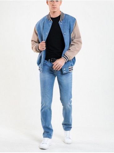 BIG STAR Men's elastic slim fit blue jeans TOBIAS SLIM 401 BLUE