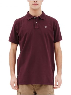 More about BASEHIT Mens short sleeve pique polo shirt 221.BM35.68GD WINE