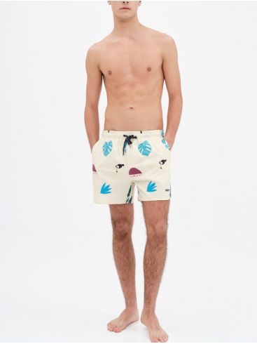 BASEHIT Men's shorts swimsuit 221.BM504.33 PR 287 YELLOW