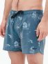BASEHIT Men's shorts swimsuit 221.BM505.10 PR 286 D GREEN