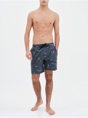 BASEHIT Men's shorts swimsuit 221.BM505.10 PR 286 OFF BLACK