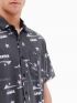 BASEHIT Ανδρικό κοντομάνικο πουκάμισο, τσέπη 221.BM61.02 PR 286 OFF BLACK