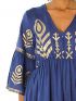 POSITANO Italian blue long dress 11463 Βlu