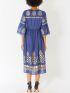 POSITANO Italian blue long dress 11463 Βlu