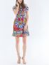 POSITANO Italian women's colorful short sleeveless dress 31507
