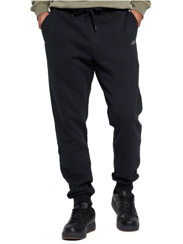 FUNKY BUDDHA Ανδρικό μαύρο φούτερ παντελόνι φόρμας FBM006-050-02 BLACK.